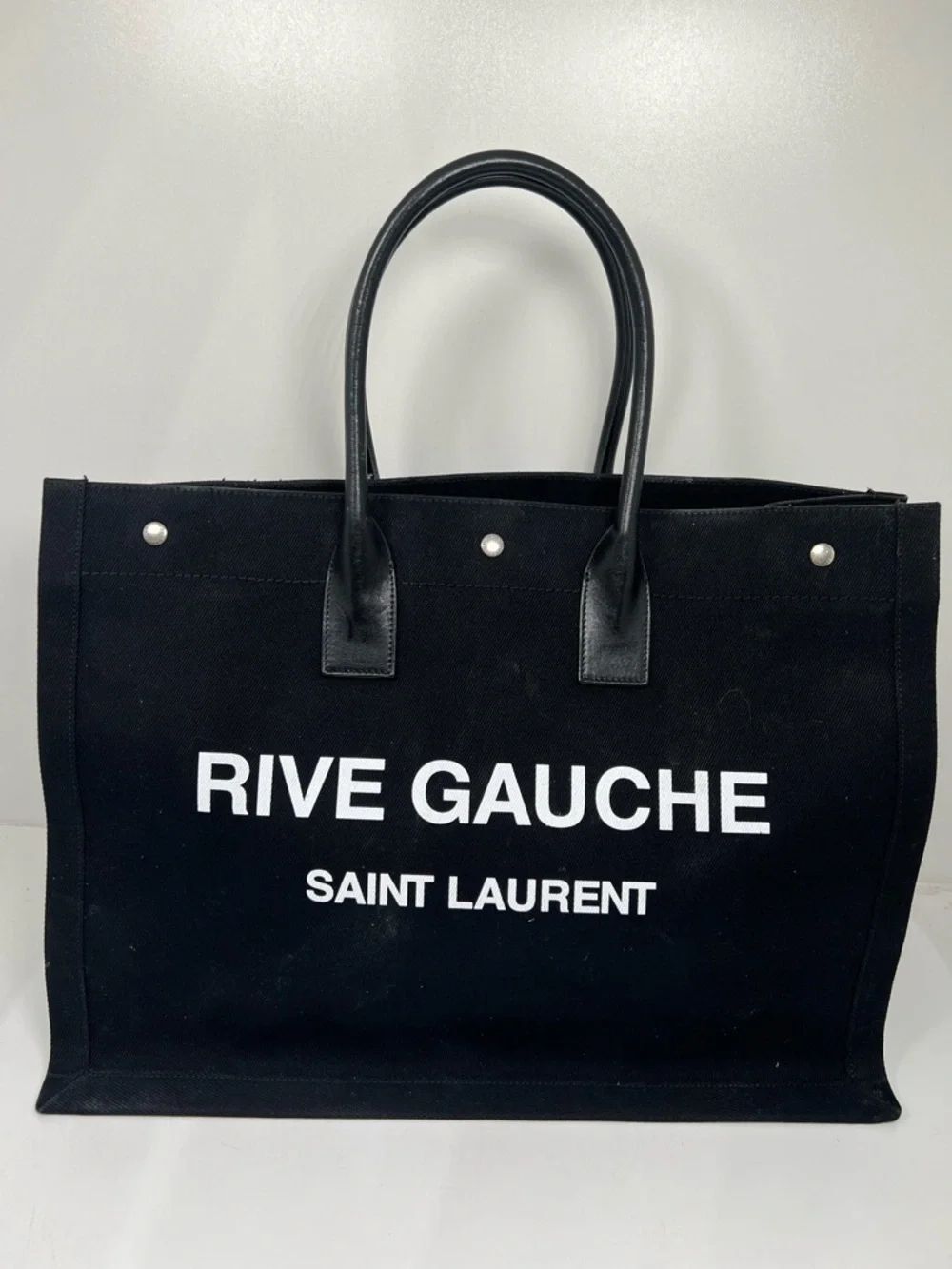 Saint Laurent Rive Gauche Shopper Tote Canvas Large